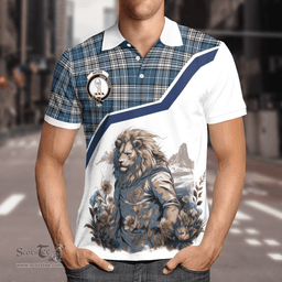 Scottish Napier Clan Badge Tartan Warrior Lion Polo Shirt - Tartan Plaid Polo Shirt Scottish Plaid Tartan Plaid - ScotsTee - scotstee.com