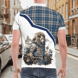 Scottish Napier Clan Badge Tartan Warrior Lion Polo Shirt - Tartan Plaid Polo Shirt Scottish Plaid Tartan Plaid - ScotsTee - scotstee.com