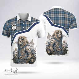 Scottish Napier Clan Badge Tartan Warrior Lion Polo Shirt - Tartan Plaid Polo Shirt Scottish Plaid Tartan Plaid - ScotsTee - scotstee.com