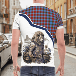 Scottish Pennycook Clan Badge Tartan Warrior Lion Polo Shirt - Tartan Plaid Polo Shirt Scottish Plaid Tartan Plaid - ScotsTee - scotstee.com