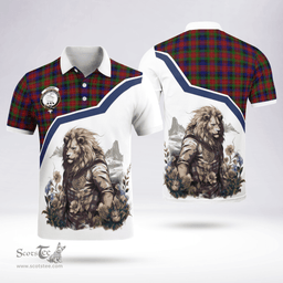 Scottish Tennant Clan Badge Tartan Warrior Lion Polo Shirt - Tartan Plaid Polo Shirt Scottish Plaid Tartan Plaid - ScotsTee - scotstee.com