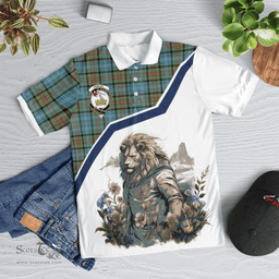 Scottish Paisley Clan Badge Tartan Warrior Lion Polo Shirt - Tartan Plaid Polo Shirt Scottish Plaid Tartan Plaid - ScotsTee - scotstee.com