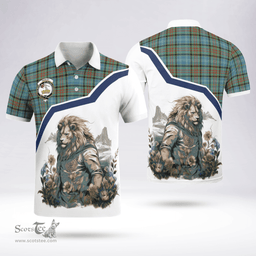Scottish Paisley Clan Badge Tartan Warrior Lion Polo Shirt - Tartan Plaid Polo Shirt Scottish Plaid Tartan Plaid - ScotsTee - scotstee.com