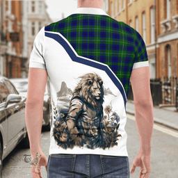 Scottish Oliphant Clan Badge Tartan Warrior Lion Polo Shirt - Tartan Plaid Polo Shirt Scottish Plaid Tartan Plaid - ScotsTee - scotstee.com