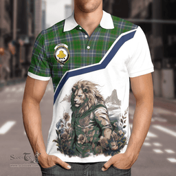 Scottish Pringle Clan Badge Tartan Warrior Lion Polo Shirt - Tartan Plaid Polo Shirt Scottish Plaid Tartan Plaid - ScotsTee - scotstee.com