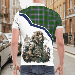Scottish Pringle Clan Badge Tartan Warrior Lion Polo Shirt - Tartan Plaid Polo Shirt Scottish Plaid Tartan Plaid - ScotsTee - scotstee.com
