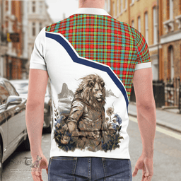 Scottish Ogilvie Clan Badge Tartan Warrior Lion Polo Shirt - Tartan Plaid Polo Shirt Scottish Plaid Tartan Plaid - ScotsTee - scotstee.com