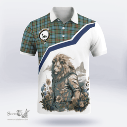 Scottish Walkinshaw Clan Badge Tartan Warrior Lion Polo Shirt - Tartan Plaid Polo Shirt Scottish Plaid Tartan Plaid - ScotsTee - scotstee.com