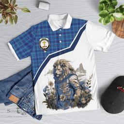 Scottish Mercer Clan Badge Tartan Warrior Lion Polo Shirt - Tartan Plaid Polo Shirt Scottish Plaid Tartan Plaid - ScotsTee - scotstee.com