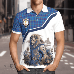 Scottish Mercer Clan Badge Tartan Warrior Lion Polo Shirt - Tartan Plaid Polo Shirt Scottish Plaid Tartan Plaid - ScotsTee - scotstee.com