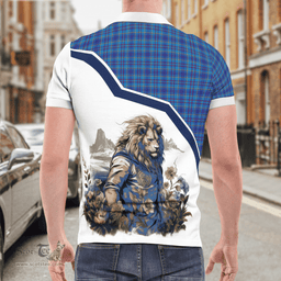 Scottish Mercer Clan Badge Tartan Warrior Lion Polo Shirt - Tartan Plaid Polo Shirt Scottish Plaid Tartan Plaid - ScotsTee - scotstee.com