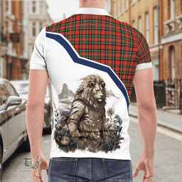 Scottish Stewart Clan Badge Tartan Warrior Lion Polo Shirt - Tartan Plaid Polo Shirt Scottish Plaid Tartan Plaid - ScotsTee - scotstee.com