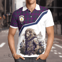 Scottish Wardlaw Clan Badge Tartan Warrior Lion Polo Shirt - Tartan Plaid Polo Shirt Scottish Plaid Tartan Plaid - ScotsTee - scotstee.com