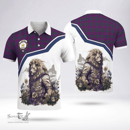 Scottish Wardlaw Clan Badge Tartan Warrior Lion Polo Shirt - Tartan Plaid Polo Shirt Scottish Plaid Tartan Plaid - ScotsTee - scotstee.com
