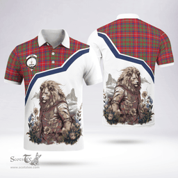 Scottish Shaw Of Tordarroch Clan Badge Tartan Warrior Lion Polo Shirt - Tartan Plaid Polo Shirt Scottish Plaid Tartan Plaid - ScotsTee - scotstee.com