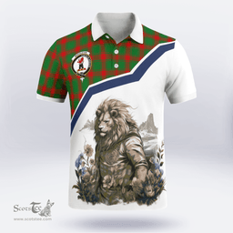 Scottish Middleton Clan Badge Tartan Warrior Lion Polo Shirt - Tartan Plaid Polo Shirt Scottish Plaid Tartan Plaid - ScotsTee - scotstee.com