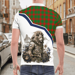 Scottish Middleton Clan Badge Tartan Warrior Lion Polo Shirt - Tartan Plaid Polo Shirt Scottish Plaid Tartan Plaid - ScotsTee - scotstee.com