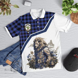 Scottish Maule Clan Badge Tartan Warrior Lion Polo Shirt - Tartan Plaid Polo Shirt Scottish Plaid Tartan Plaid - ScotsTee - scotstee.com