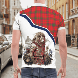 Scottish Ross Clan Badge Tartan Warrior Lion Polo Shirt - Tartan Plaid Polo Shirt Scottish Plaid Tartan Plaid - ScotsTee - scotstee.com