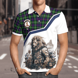 Scottish Sutherland Ii Clan Badge Tartan Warrior Lion Polo Shirt - Tartan Plaid Polo Shirt Scottish Plaid Tartan Plaid - ScotsTee - scotstee.com