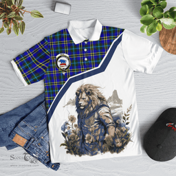 Scottish Weir Clan Badge Tartan Warrior Lion Polo Shirt - Tartan Plaid Polo Shirt Scottish Plaid Tartan Plaid - ScotsTee - scotstee.com