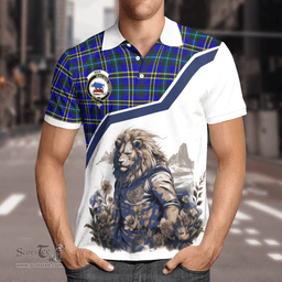 Scottish Weir Clan Badge Tartan Warrior Lion Polo Shirt - Tartan Plaid Polo Shirt Scottish Plaid Tartan Plaid - ScotsTee - scotstee.com