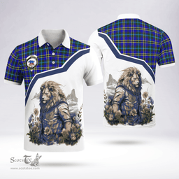 Scottish Weir Clan Badge Tartan Warrior Lion Polo Shirt - Tartan Plaid Polo Shirt Scottish Plaid Tartan Plaid - ScotsTee - scotstee.com