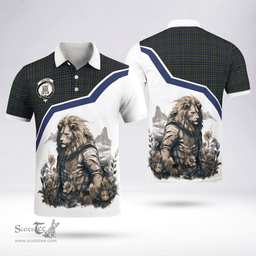 Scottish Spalding Clan Badge Tartan Warrior Lion Polo Shirt - Tartan Plaid Polo Shirt Scottish Plaid Tartan Plaid - ScotsTee - scotstee.com