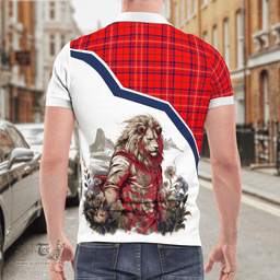 Scottish Rose Clan Badge Tartan Warrior Lion Polo Shirt - Tartan Plaid Polo Shirt Scottish Plaid Tartan Plaid - ScotsTee - scotstee.com