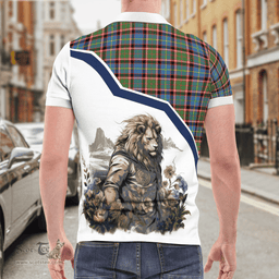 Scottish Stirling Of Keir Clan Badge Tartan Warrior Lion Polo Shirt - Tartan Plaid Polo Shirt Scottish Plaid Tartan Plaid - ScotsTee - scotstee.com