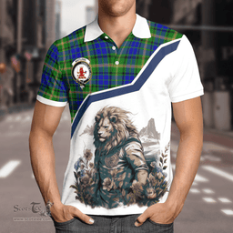 Scottish Maitland Clan Badge Tartan Warrior Lion Polo Shirt - Tartan Plaid Polo Shirt Scottish Plaid Tartan Plaid - ScotsTee - scotstee.com