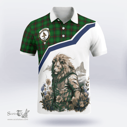 Scottish Orrock Clan Badge Tartan Warrior Lion Polo Shirt - Tartan Plaid Polo Shirt Scottish Plaid Tartan Plaid - ScotsTee - scotstee.com