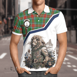 Scottish Muirhead Clan Badge Tartan Warrior Lion Polo Shirt - Tartan Plaid Polo Shirt Scottish Plaid Tartan Plaid - ScotsTee - scotstee.com