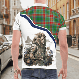 Scottish Muirhead Clan Badge Tartan Warrior Lion Polo Shirt - Tartan Plaid Polo Shirt Scottish Plaid Tartan Plaid - ScotsTee - scotstee.com