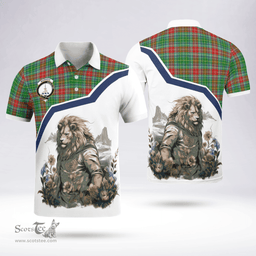 Scottish Muirhead Clan Badge Tartan Warrior Lion Polo Shirt - Tartan Plaid Polo Shirt Scottish Plaid Tartan Plaid - ScotsTee - scotstee.com