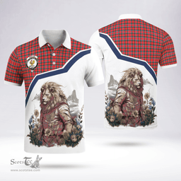 Scottish Sinclair Clan Badge Tartan Warrior Lion Polo Shirt - Tartan Plaid Polo Shirt Scottish Plaid Tartan Plaid - ScotsTee - scotstee.com