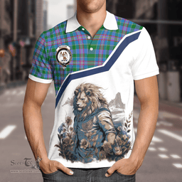 Scottish Ralston Clan Badge Tartan Warrior Lion Polo Shirt - Tartan Plaid Polo Shirt Scottish Plaid Tartan Plaid - ScotsTee - scotstee.com