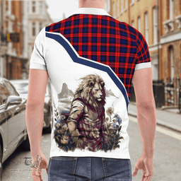 Scottish Maclachlan Clan Badge Tartan Warrior Lion Polo Shirt - Tartan Plaid Polo Shirt Scottish Plaid Tartan Plaid - ScotsTee - scotstee.com