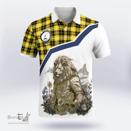 Scottish Barclay Clan Badge Tartan Warrior Lion Polo Shirt - Tartan Plaid Polo Shirt Scottish Plaid Tartan Plaid - ScotsTee - scotstee.com