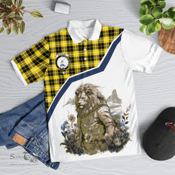 Scottish Barclay Clan Badge Tartan Warrior Lion Polo Shirt - Tartan Plaid Polo Shirt Scottish Plaid Tartan Plaid - ScotsTee - scotstee.com
