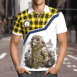 Scottish Barclay Clan Badge Tartan Warrior Lion Polo Shirt - Tartan Plaid Polo Shirt Scottish Plaid Tartan Plaid - ScotsTee - scotstee.com