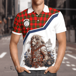 Scottish Dunbar Clan Badge Tartan Warrior Lion Polo Shirt - Tartan Plaid Polo Shirt Scottish Plaid Tartan Plaid - ScotsTee - scotstee.com