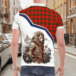Scottish Dunbar Clan Badge Tartan Warrior Lion Polo Shirt - Tartan Plaid Polo Shirt Scottish Plaid Tartan Plaid - ScotsTee - scotstee.com