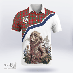 Scottish Macbain Clan Badge Tartan Warrior Lion Polo Shirt - Tartan Plaid Polo Shirt Scottish Plaid Tartan Plaid - ScotsTee - scotstee.com