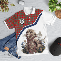 Scottish Macbain Clan Badge Tartan Warrior Lion Polo Shirt - Tartan Plaid Polo Shirt Scottish Plaid Tartan Plaid - ScotsTee - scotstee.com