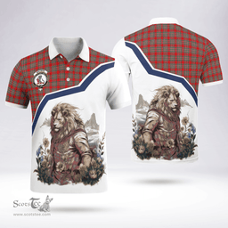 Scottish Macbain Clan Badge Tartan Warrior Lion Polo Shirt - Tartan Plaid Polo Shirt Scottish Plaid Tartan Plaid - ScotsTee - scotstee.com