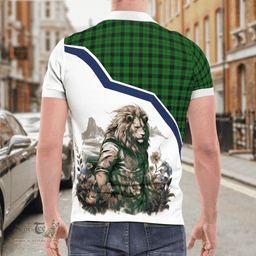 Scottish Kincaid Clan Badge Tartan Warrior Lion Polo Shirt - Tartan Plaid Polo Shirt Scottish Plaid Tartan Plaid - ScotsTee - scotstee.com