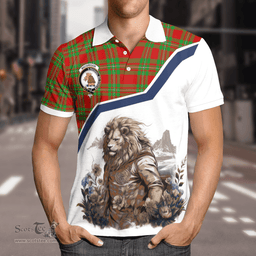 Scottish Macgregor Clan Badge Tartan Warrior Lion Polo Shirt - Tartan Plaid Polo Shirt Scottish Plaid Tartan Plaid - ScotsTee - scotstee.com