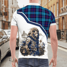 Scottish Maccorquodale Clan Badge Tartan Warrior Lion Polo Shirt - Tartan Plaid Polo Shirt Scottish Plaid Tartan Plaid - ScotsTee - scotstee.com