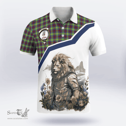 Scottish Clephan Clan Badge Tartan Warrior Lion Polo Shirt - Tartan Plaid Polo Shirt Scottish Plaid Tartan Plaid - ScotsTee - scotstee.com